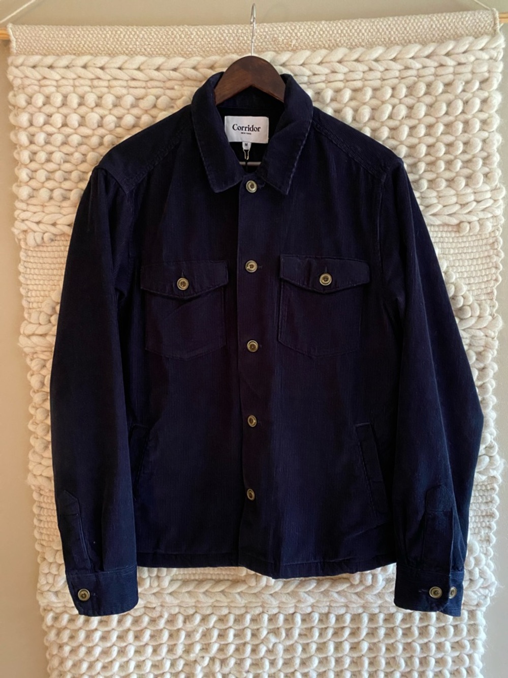 Corridor New York Men's Medium Navy Military Corduroy Jacket Brand New w/ Tags